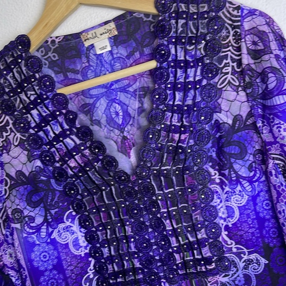 World Unity Tapestry blouse L - Picture 3 of 7